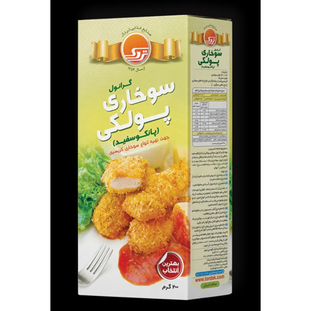 گرانول سوخاری پولکی سفید محصول